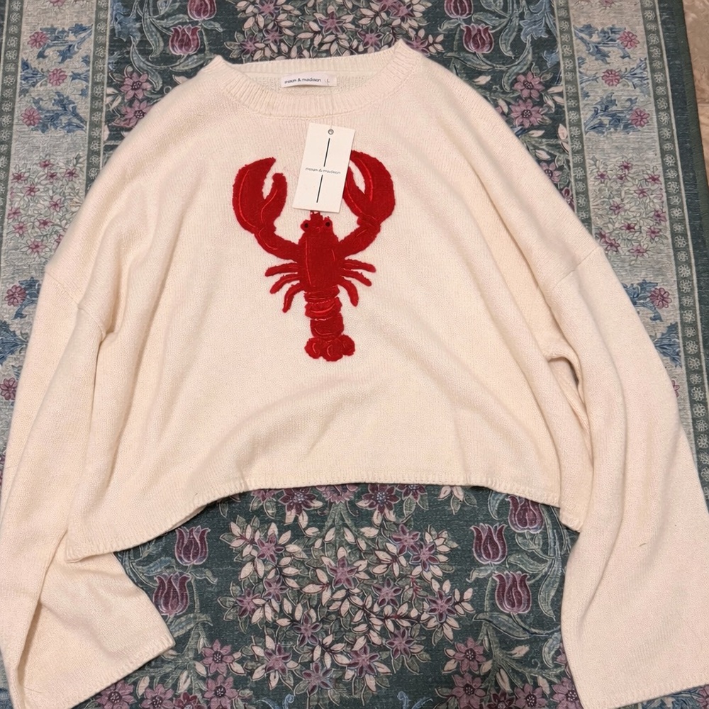 NWT Cute Women’s Cream Cropped Sweater